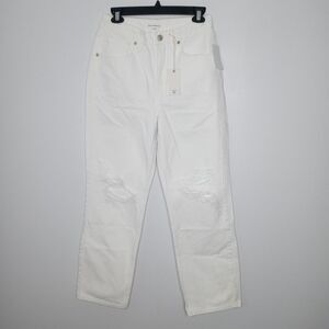 Good American distressed white jeans size 0/25